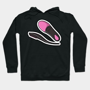 Comfortable Orthotics Shoe Insole, Arch Supports Sticker vector illustration. Fashion object icon concept. Insoles for a comfortable and healthy walk sticker design icon with shadow. Hoodie